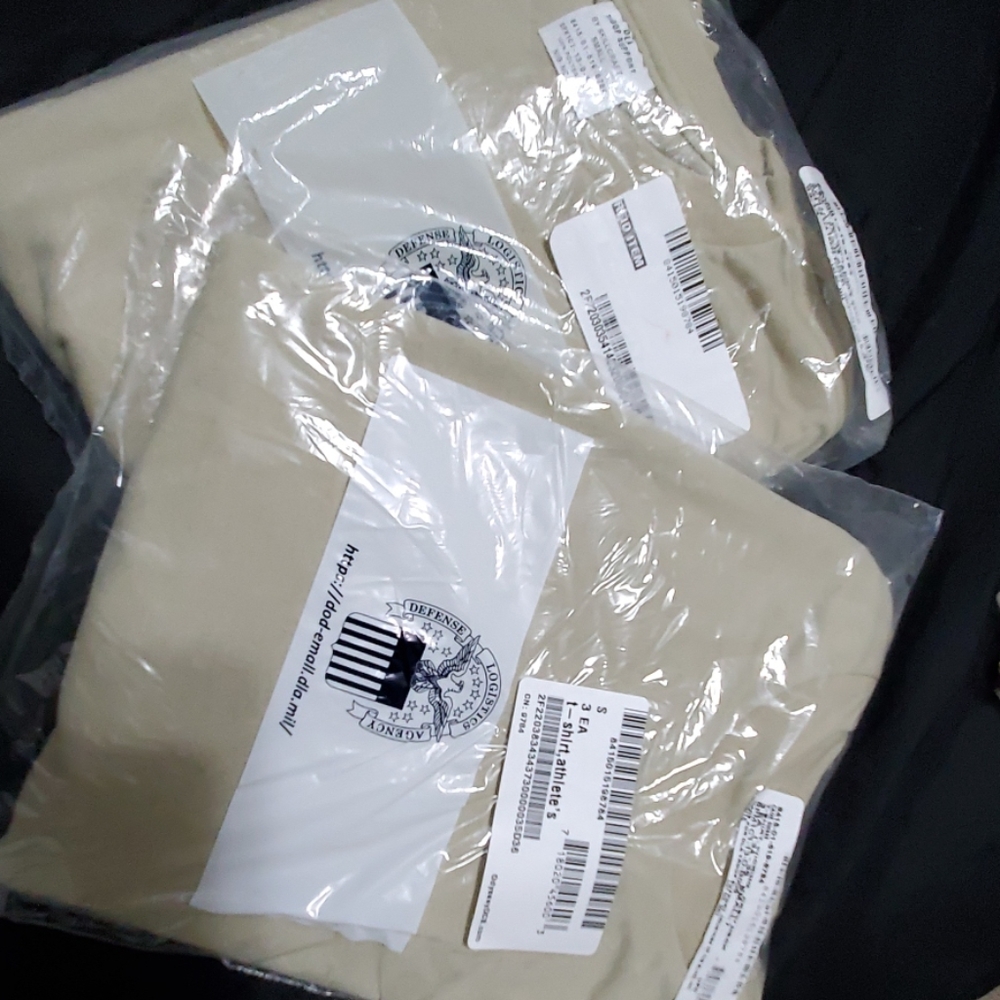 3 Army tan T shirts